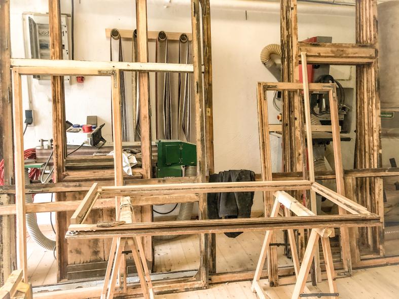Denkmalschutz-Fenster in Frankfurt Konstruktion